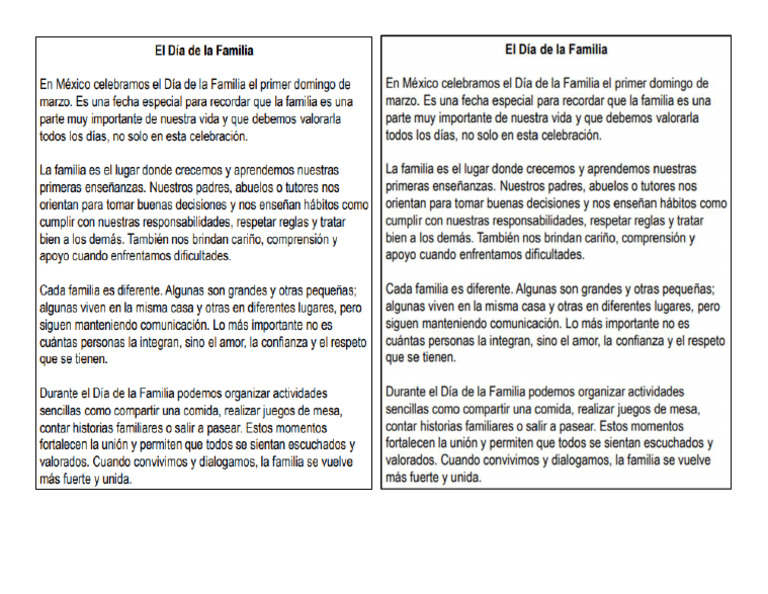 Dia de La Familia | PDF