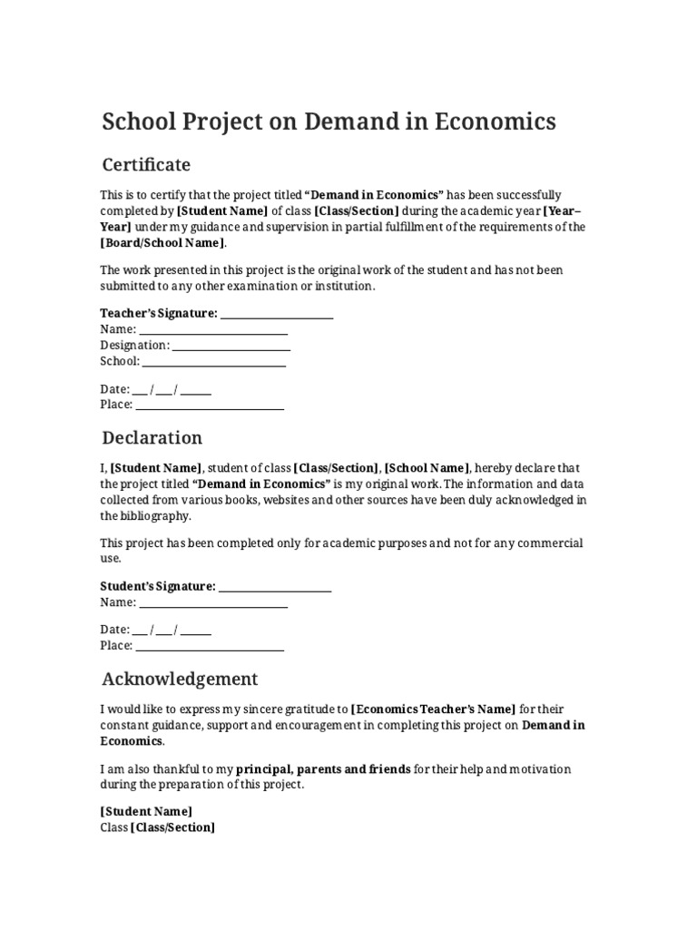 Demand Economics Project | PDF | Demand | Demand Curve