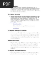 Types of Statistical Analysis