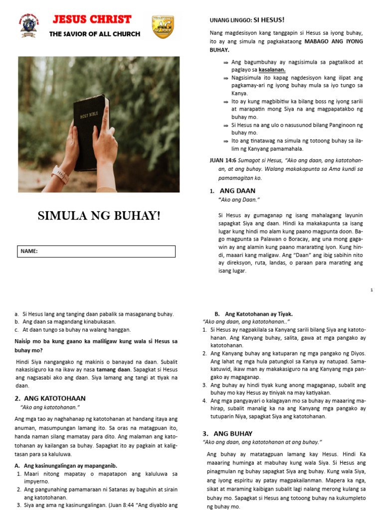 ANG SIMULA Pagkakasunod Sunod 202 | PDF