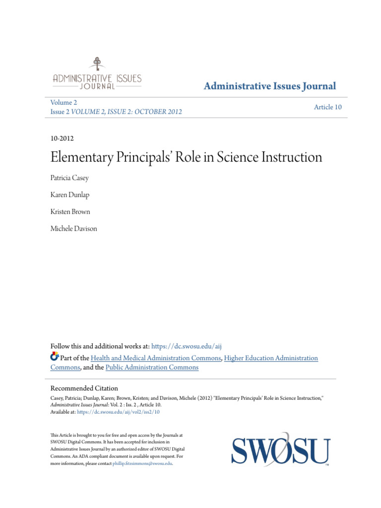 Administrative Issues Journal | PDF | Teachers | Curriculum