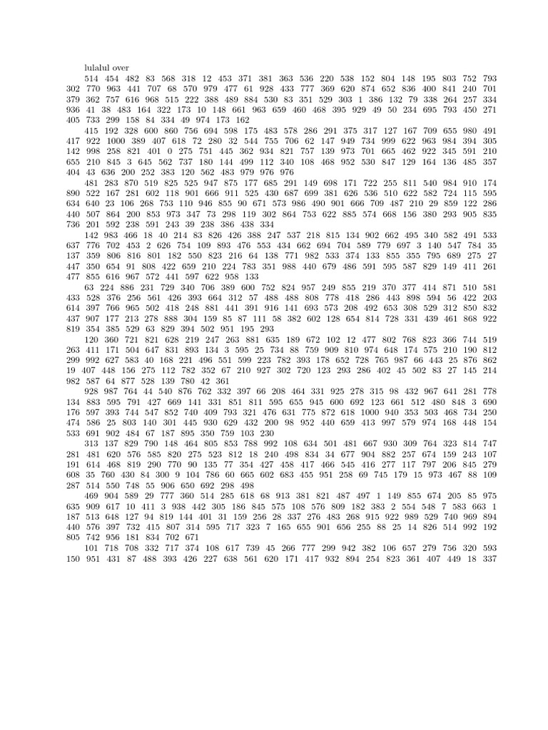 Random File | PDF