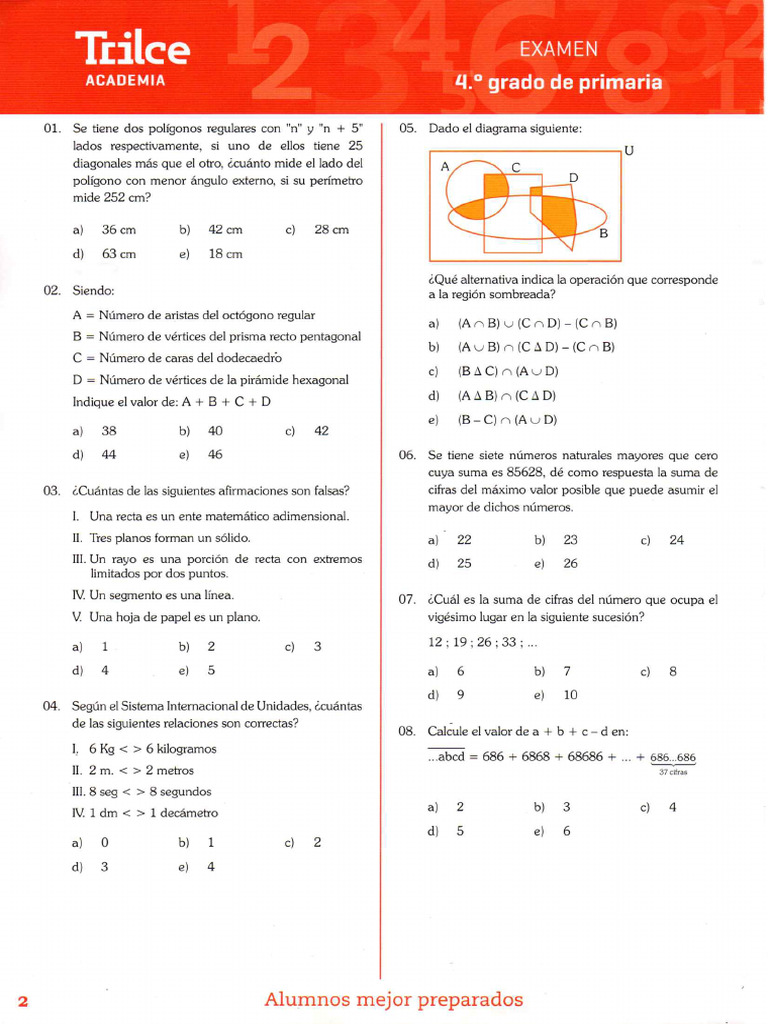 TRILCE - 4P - Solución | PDF