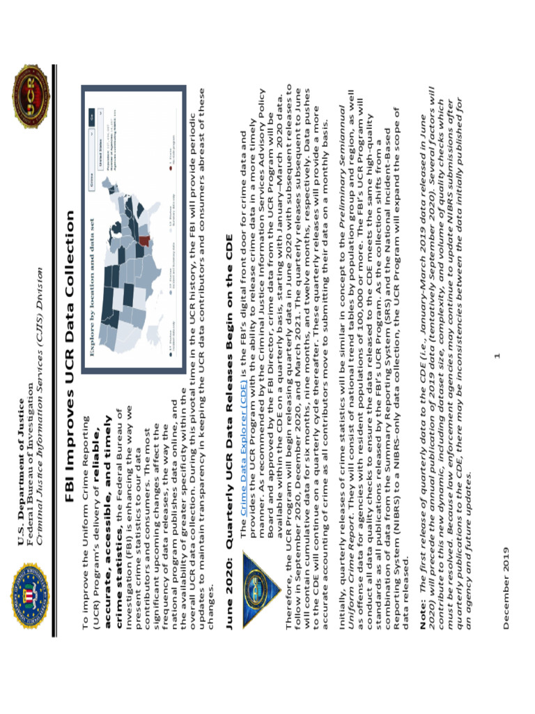 FBI Improves UCR Data Collection_How UCR is Changing_final | PDF ...