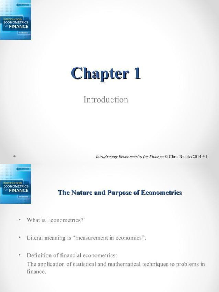 Econometrics CH - 1 Slides | PDF
