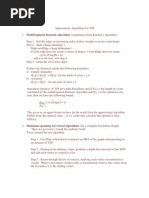 Approximate TSP Algorithms