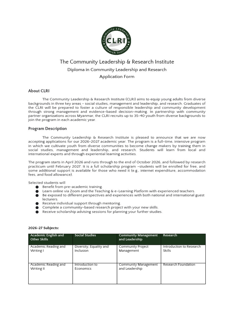 CLRI Application Form 2026 | PDF