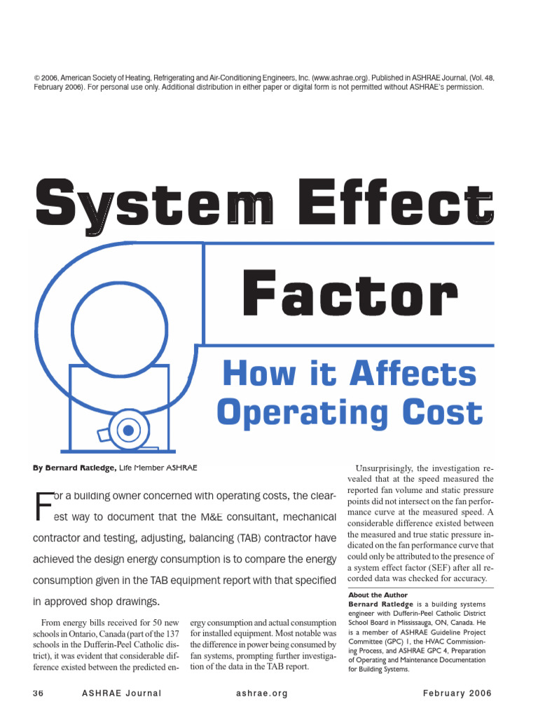 System Effect Air Side | PDF | Duct (Flow) | Building Automation