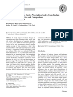 Formulation of Time Series Vegetation Index From Indian Geostationary Satellite and Comparison With Global Product