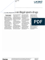 UK Anti Doping Media Coverage The Sunday Times (Main) 22 July 2012 14 984223 144cm2