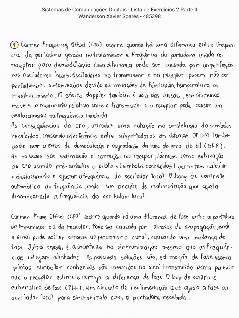 Lista de Exercícios 2 Parte II | PDF