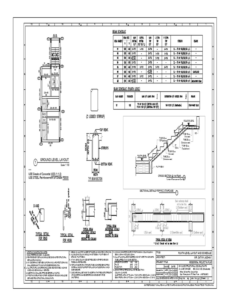 Plinth Level Details (1) - Model | PDF | Building Engineering ...