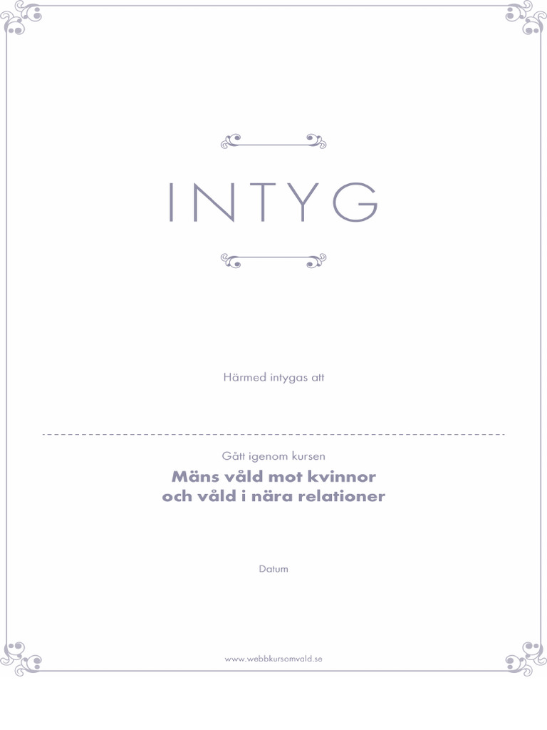Intyg | PDF
