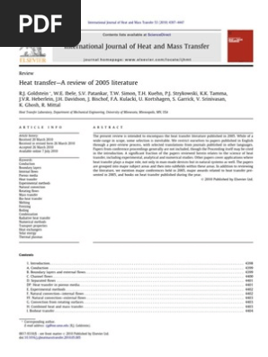 N7n Heat Transfer - A Review of 2005 Literature | PDF | Heat