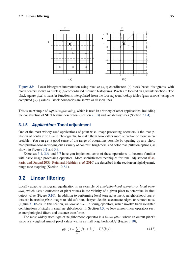 Szeliski Ch3 Filtering | PDF | Convolution | Computer Graphics