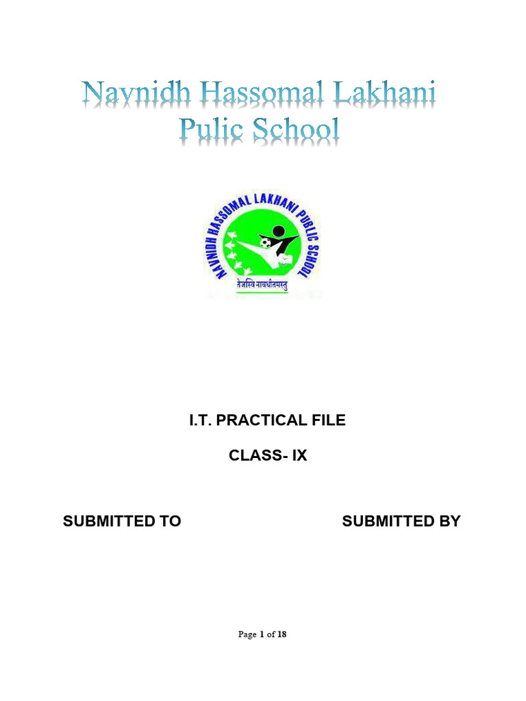 Practical File Class 9 (2025-26) | PDF | Graphical User Interfaces ...