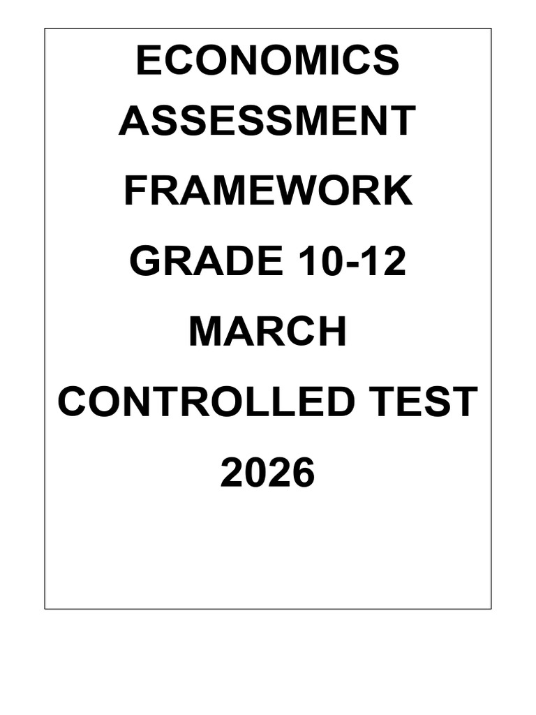 2026 Term 1 Economics Assessment Framework | PDF | Multiple Choice ...