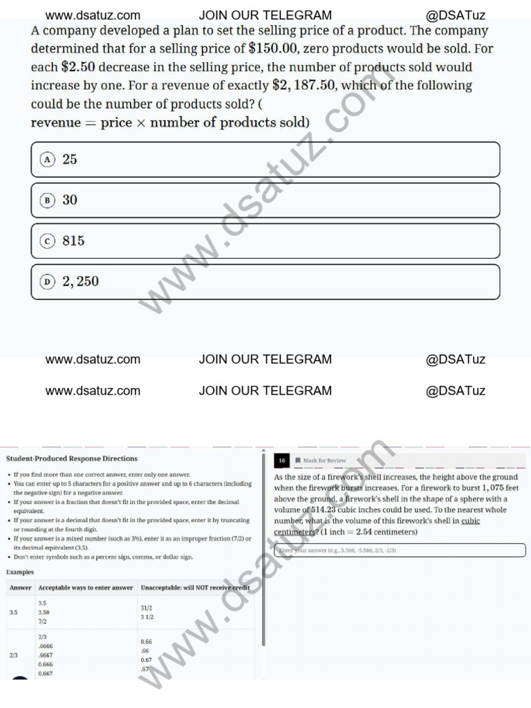 MATH Hard Questions - Part 1 | PDF