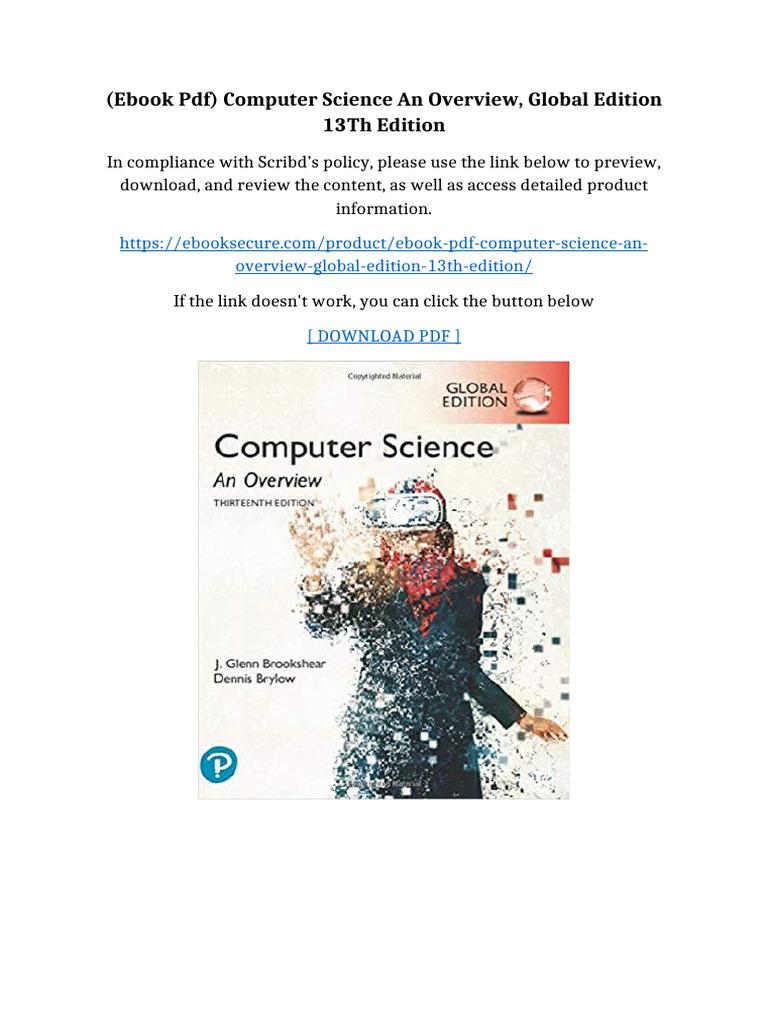 (Ebook PDF) Computer Science An Overview, Global Edition 13th Edition ...
