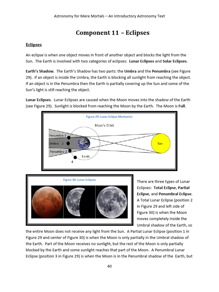 Component 11 Eclipses | PDF | Eclipse | Solar Eclipse