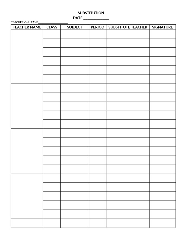 Substitution Format | PDF