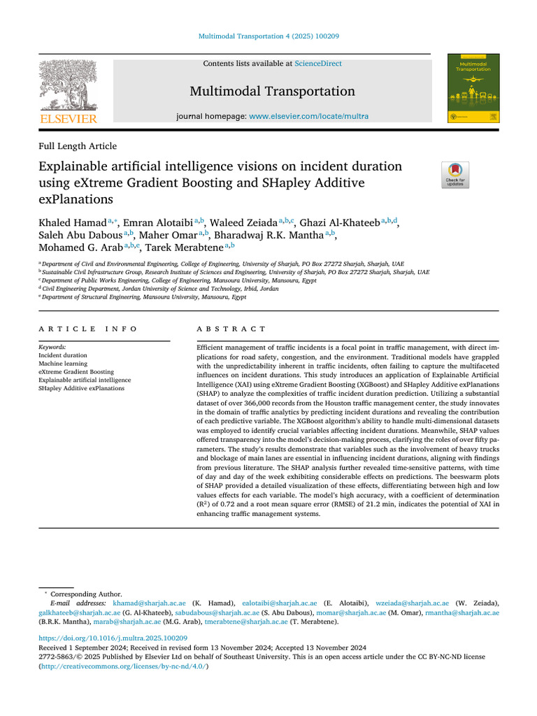 Multimodal Transportation | PDF | Regression Analysis | Machine Learning