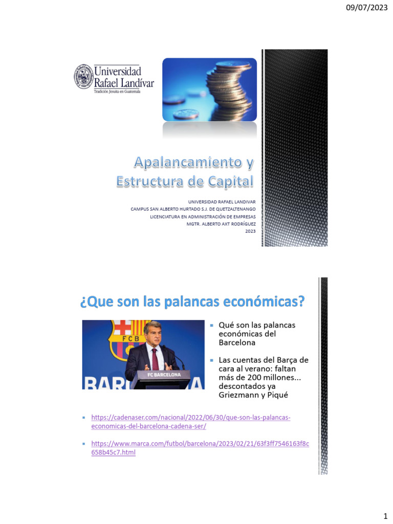 1 Apalancamiento y Estructura de Capital | PDF | Apalancamiento ...