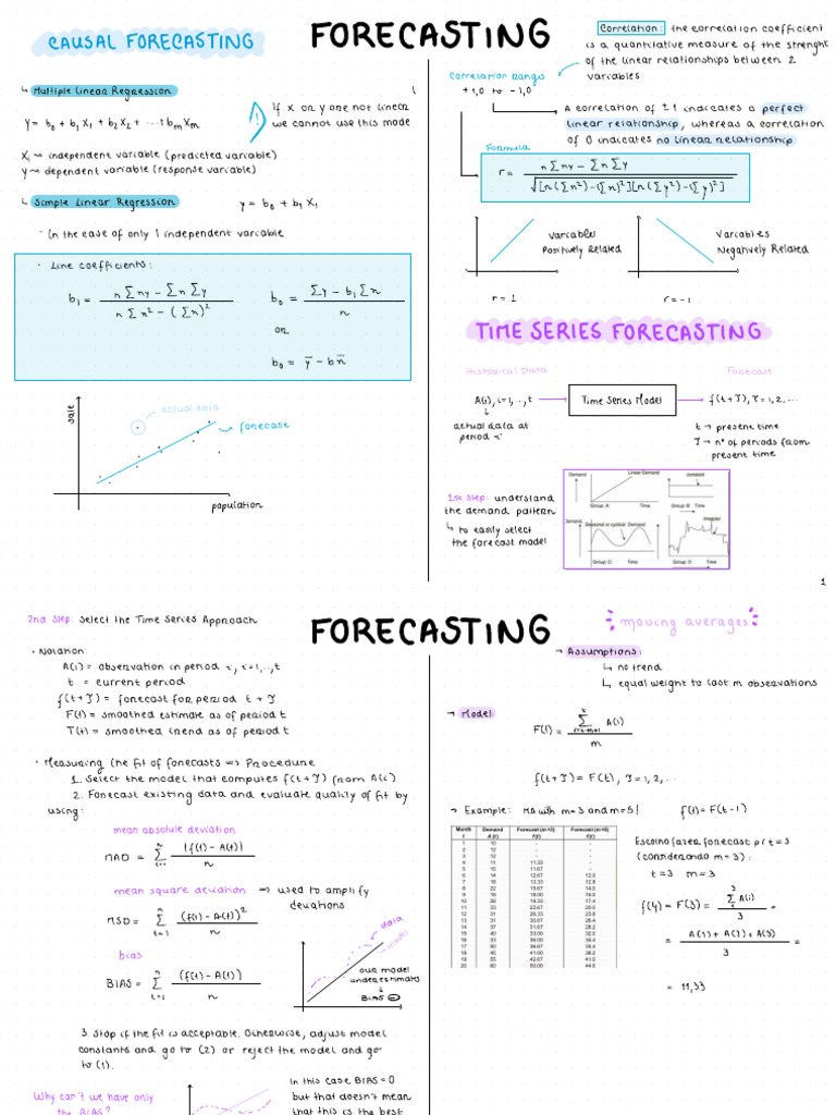 Lecture2 - Forecasting Notes | PDF | Forecasting | Regression Analysis