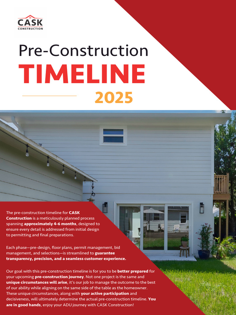 Pre Construction Process Timeline 1 | PDF