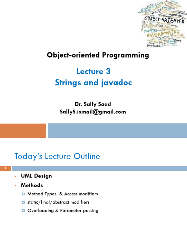 (UFE-OOP) Lec3 - UML and Methods | PDF | Method (Computer Programming ...