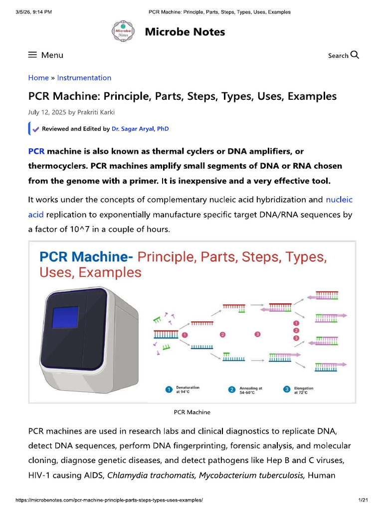 PCR Machine | PDF