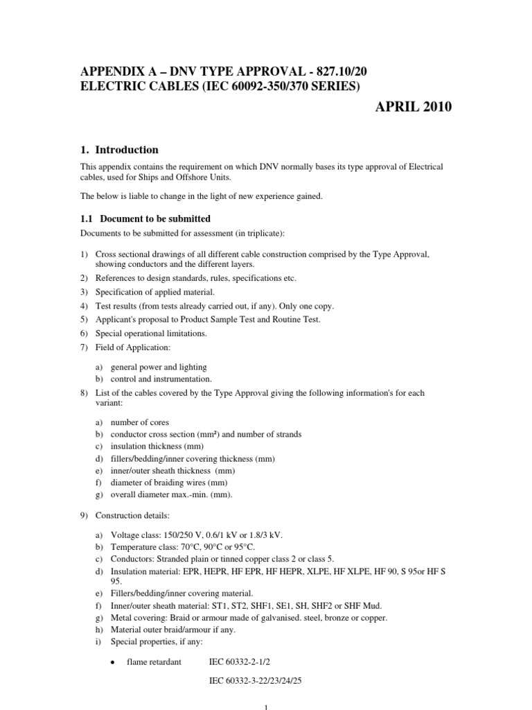 IEC Standards for Shipboard Cables | PDF | Cable | Insulator (Electricity)