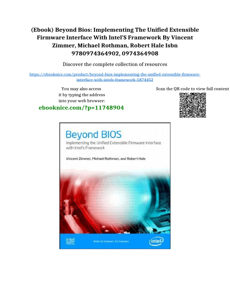(Ebook) Beyond Bios: Implementing the Unified Extensible Firmware ...