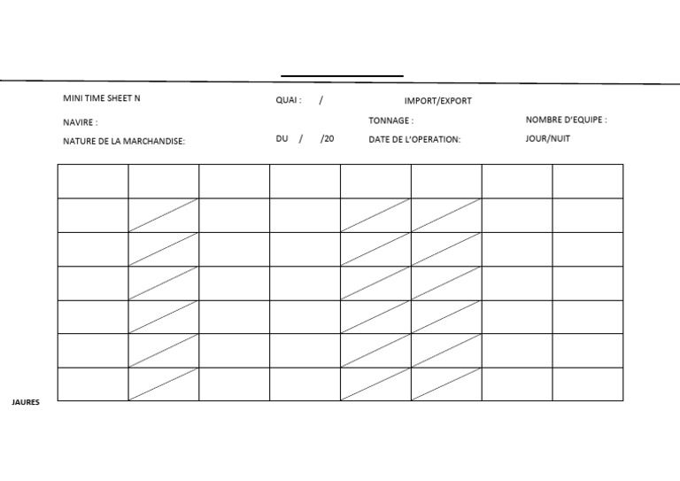 Mini Time Sheet | PDF