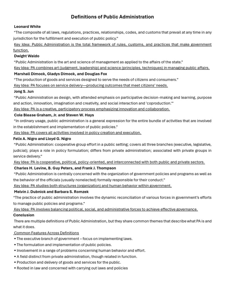 Definitions of Public Administration | PDF | Decision Making | Cognition