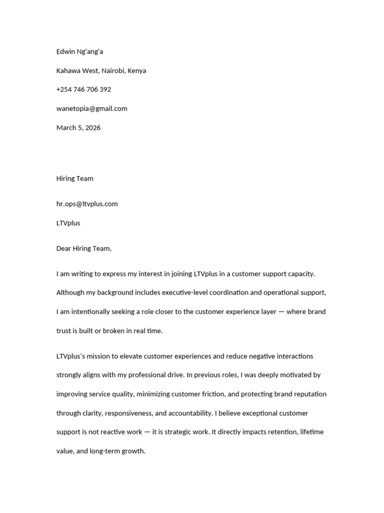 Edwin Nganga SHA Dispatch CV | PDF
