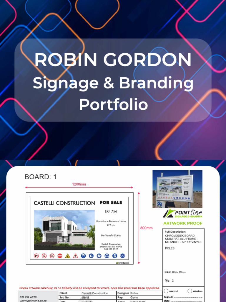 Robin Gordon - Signage & Branding Portfolio | PDF