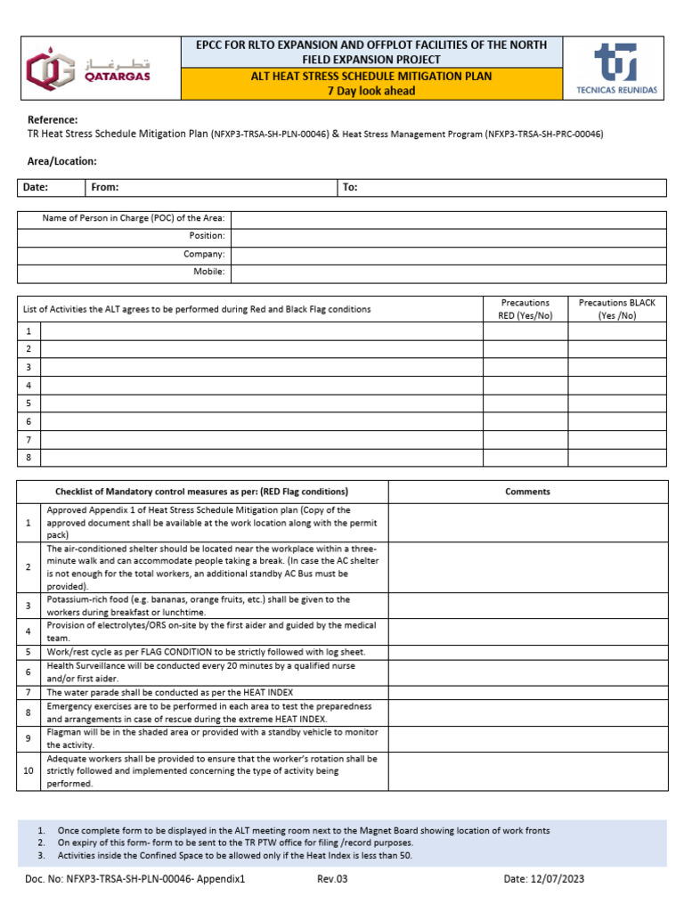 Revised-Alt Form Heat Stress Mitigation - Epc 3 | PDF | Occupational ...