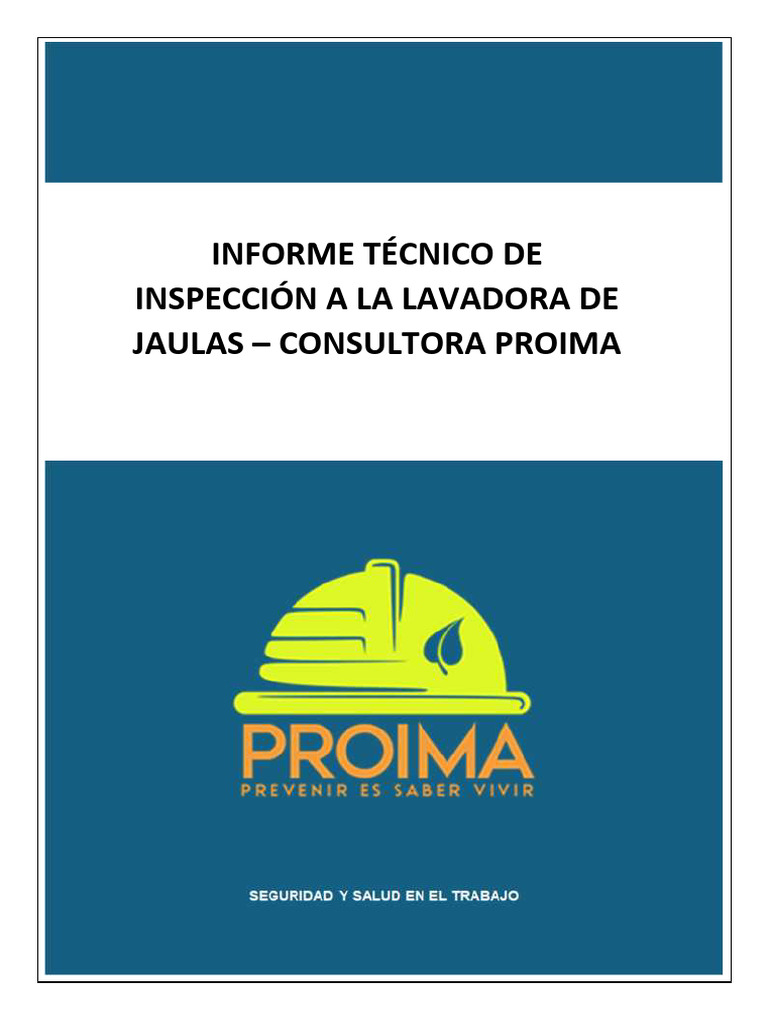 Informe Técnico de Inspección A La Lavadora de Jaulas - Consultora ...