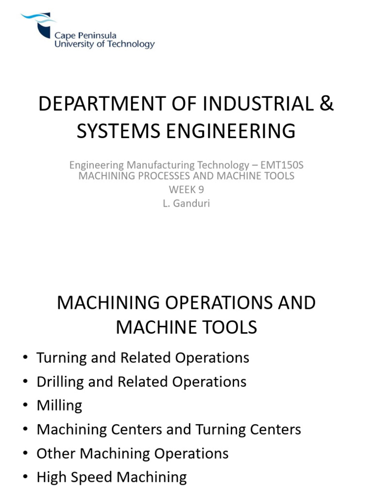6 Ch20-Machining Processes and Machine Tools | PDF | Machining | Drill