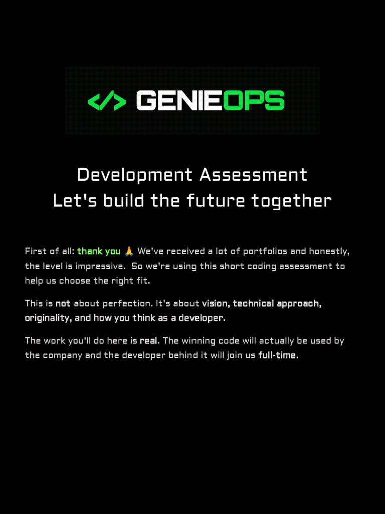 Twitter Coding Assessment 1 GenieOps | PDF