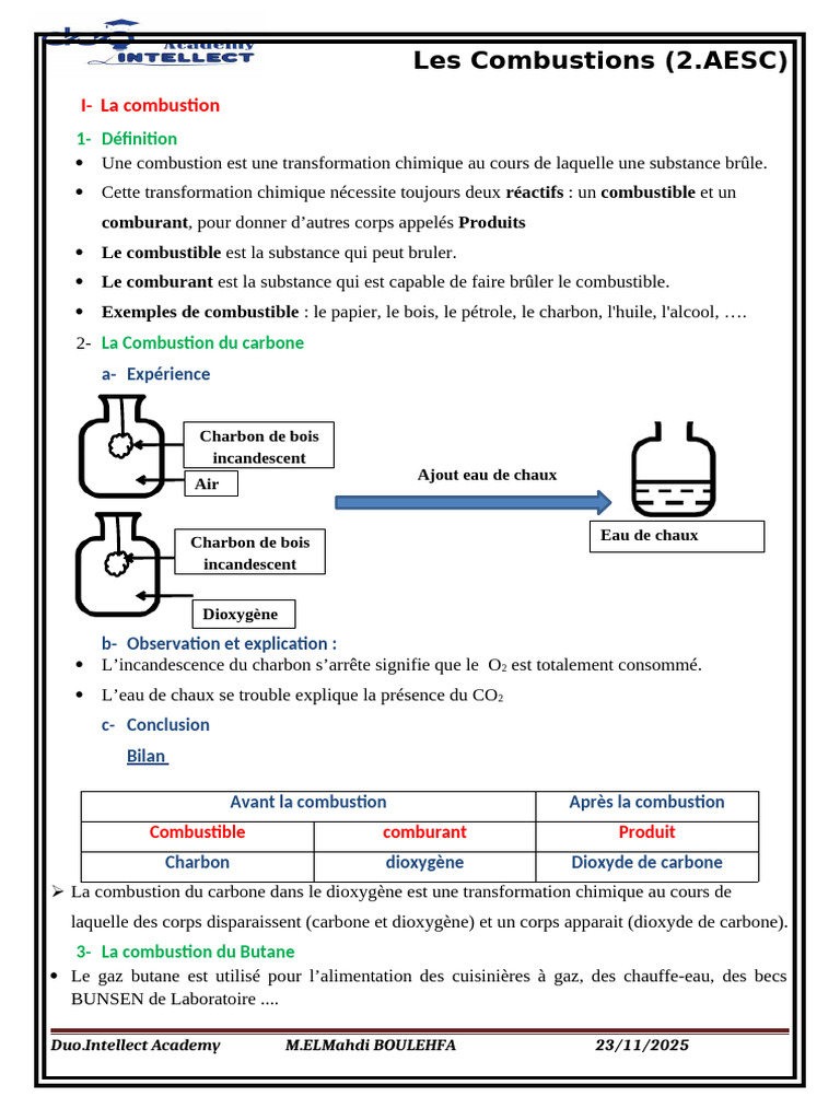 03 Les Combustions | PDF | La combustion | Combustible