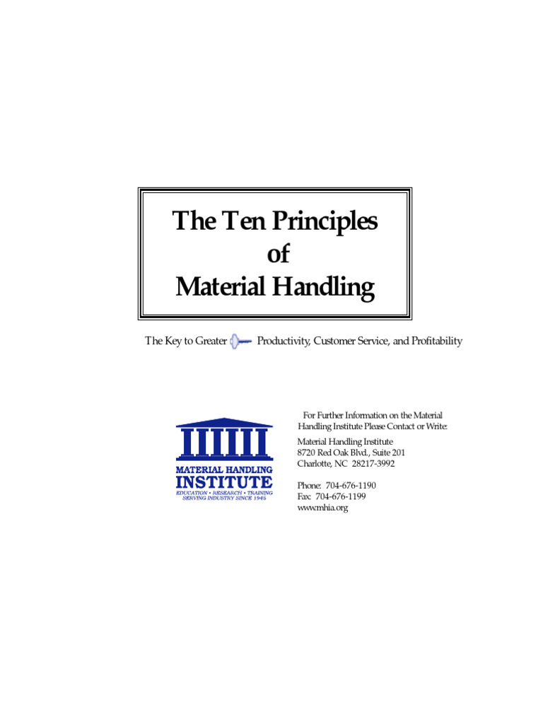 The Ten Principles of Material Handling | PDF
