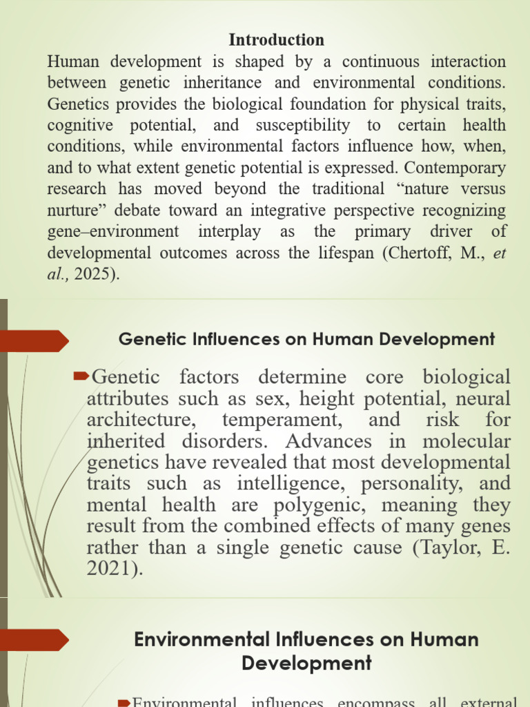 PDF - GO - Genetic vs. Environmental Influences On Human Development ...