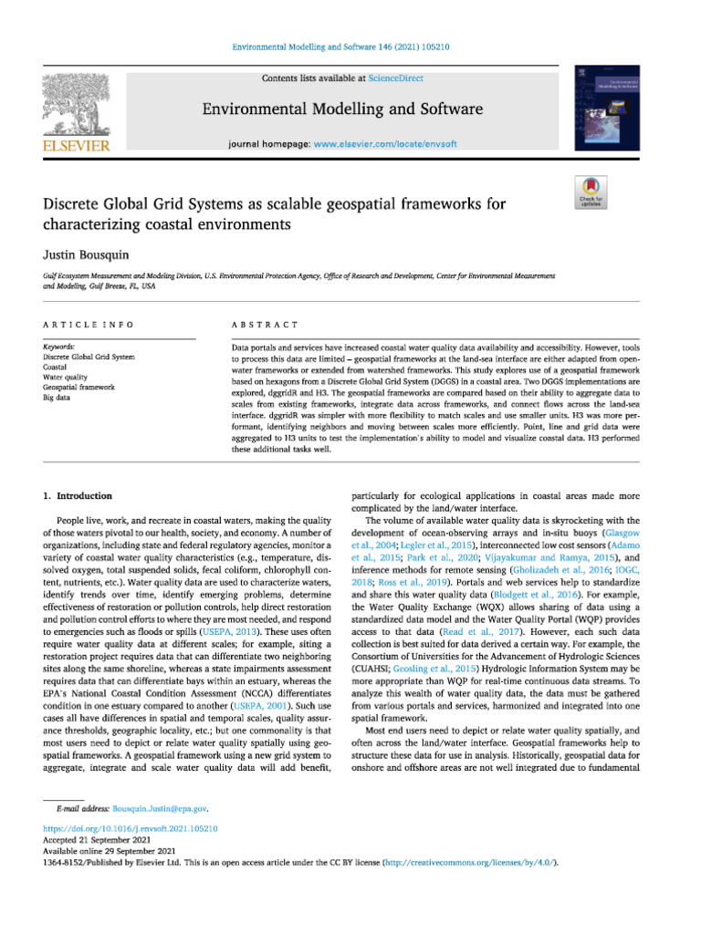 DGGS As Scalable Geospatial Frameworks For Characterizing Coastal ...