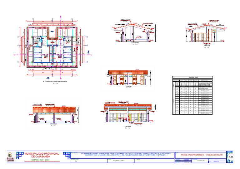 Plano Arquitectura Modulo SSHH | PDF