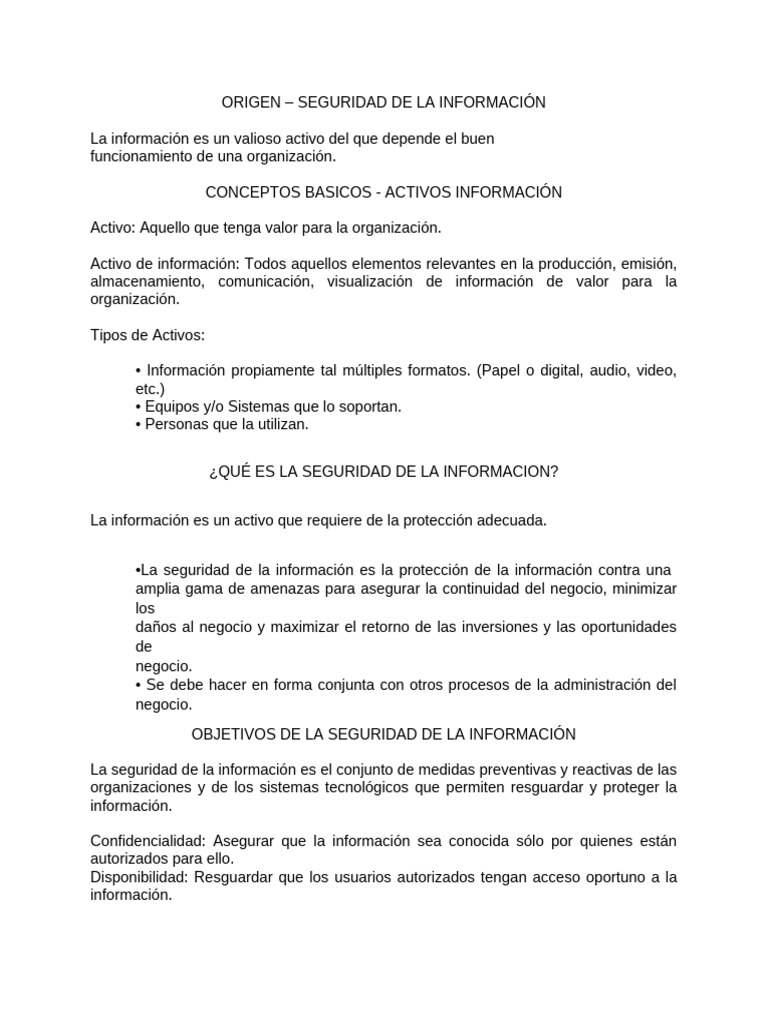 Seguridad de La Informacion | PDF | Seguridad de información | La ...