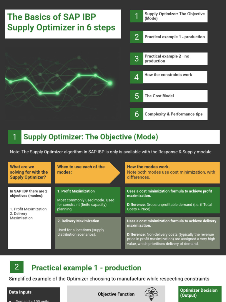 The Basics of SAP IBP Supply Optimizer in 6 Steps 1765612444 | PDF