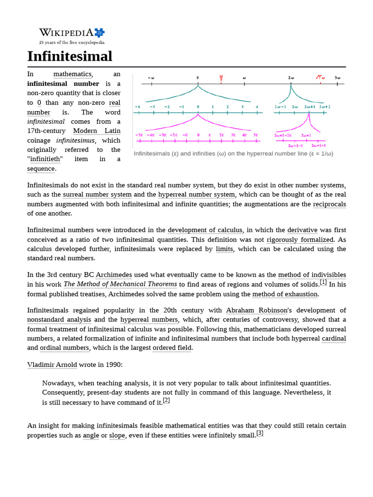 Infinitesimal | PDF | Infinity | Mathematics