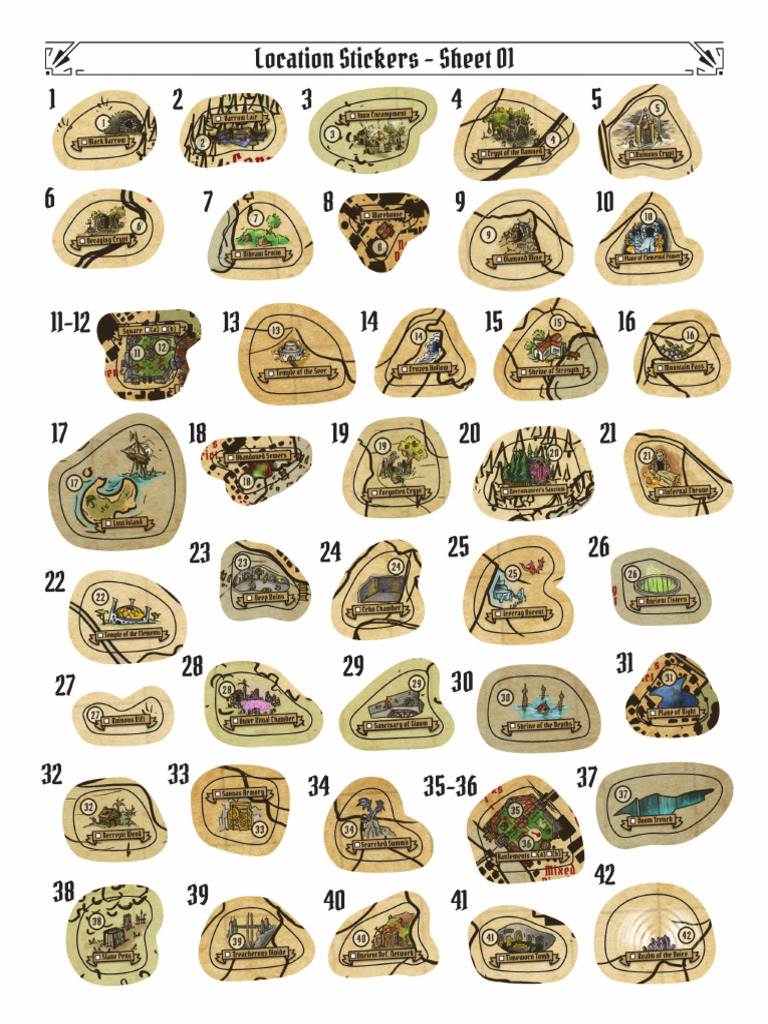 Map Location Stickers V2 | PDF